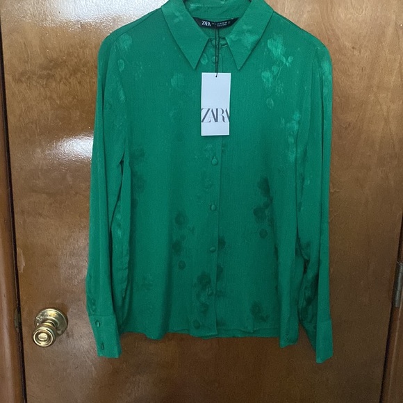 Zara Floral Jacquard top - Picture 4 of 8